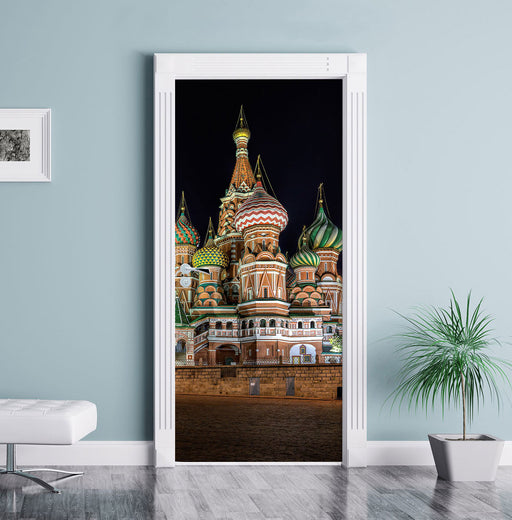 Basilius Kathedrale in Moskau Türaufkleber im Wohnzimmer