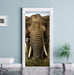 Imposanter Elefant Türaufkleber im Wohnzimmer