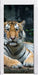 Liegender Tiger Türaufkleber