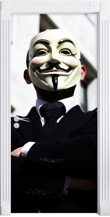 Anonymus Maske Türaufkleber