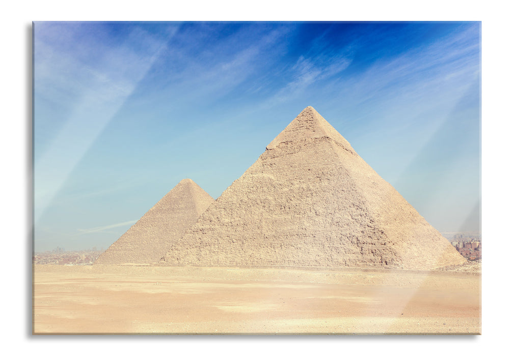 Pixxprint Beeindruckende Pyramiden von Gizeh, Glasbild