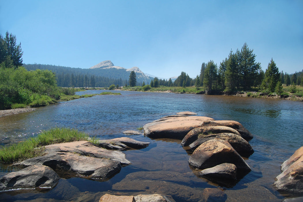 Fluss in Yosemite National Park, Glasbild