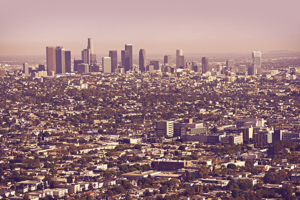 Skyline von Los Angeles, Glasbild
