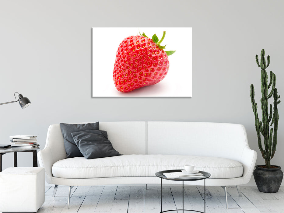Leckere Erdbeere, Glasbild