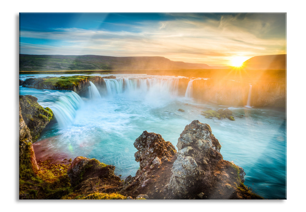 Wasserfall, Glasbild