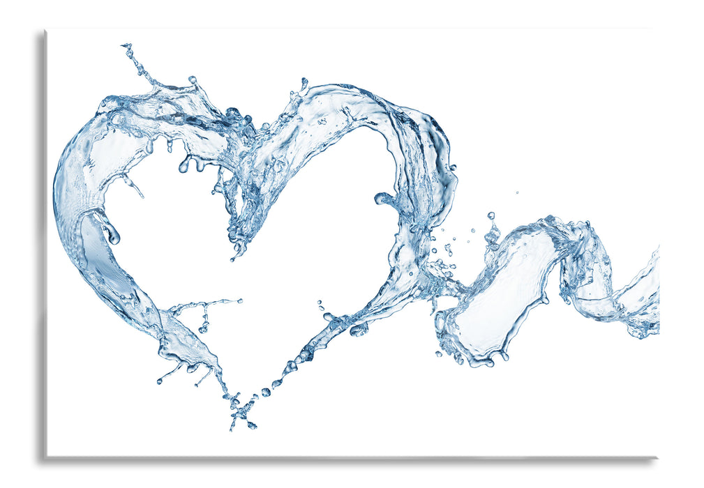 Herz aus Wasser, Glasbild