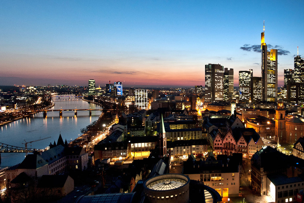 Frankfurt Skyline, Glasbild