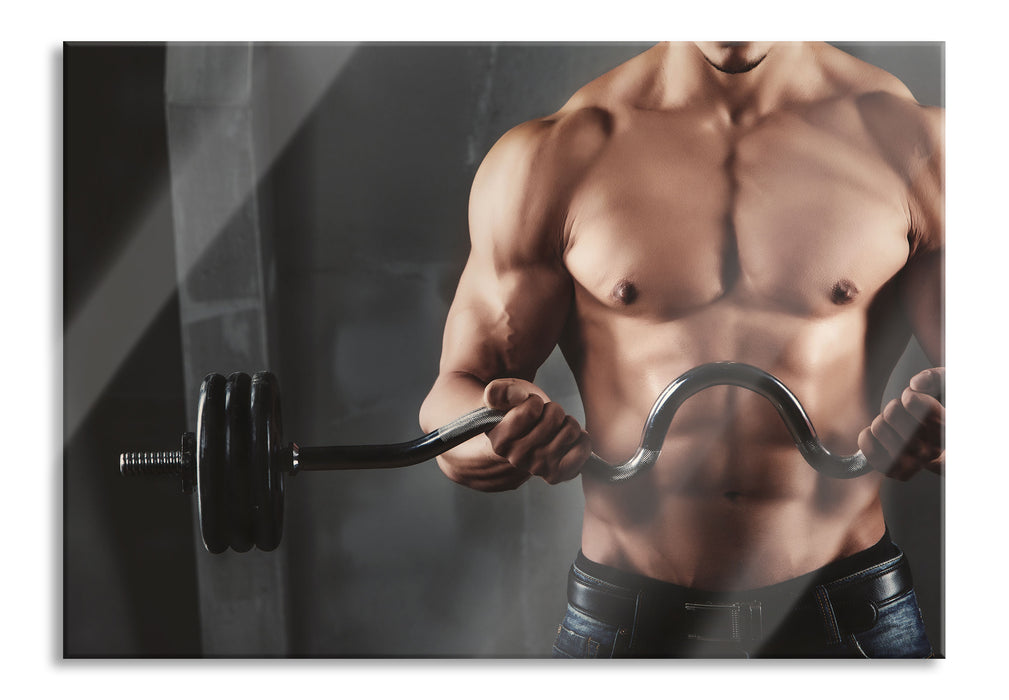 Pixxprint Bodybuilding, Glasbild