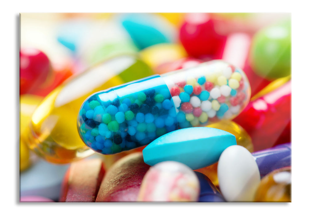 Pillen und Tabletten, Glasbild