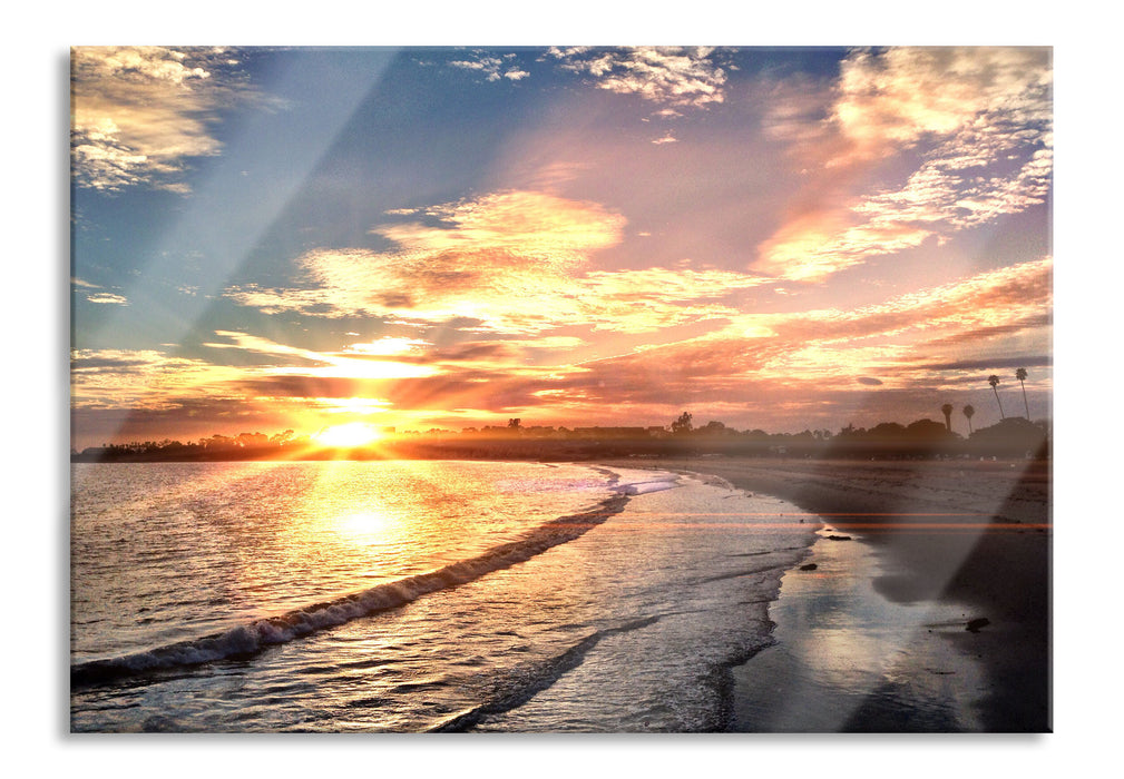 Pixxprint Los Angeles Beach, Glasbild