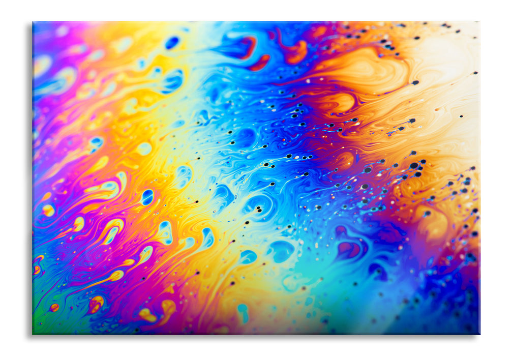 Pixxprint Bunte Farben, Glasbild