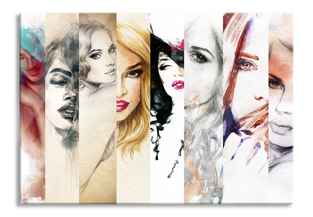 Pixxprint Haar Frisuren, Glasbild