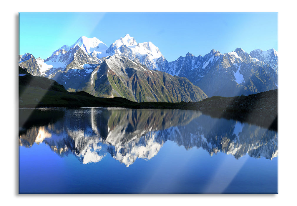 Berge am See, Glasbild