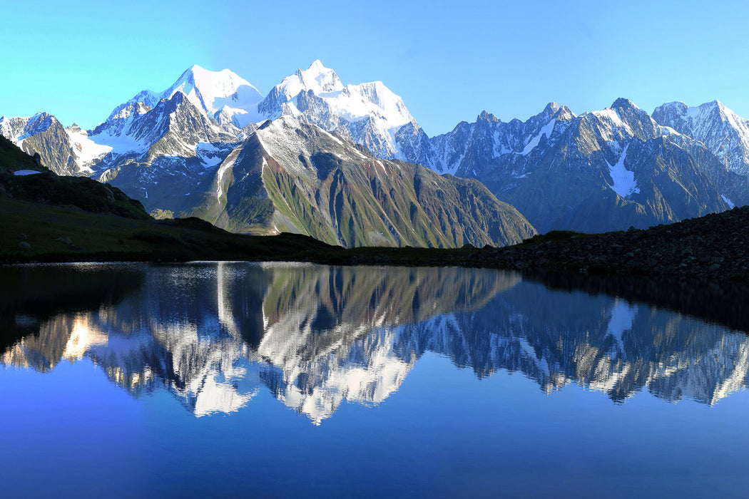 Berge am See, Glasbild