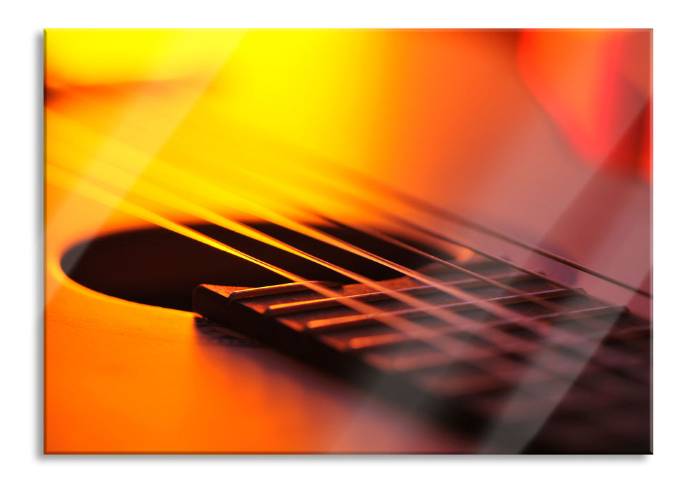 Pixxprint Gitarrensaiten, Glasbild