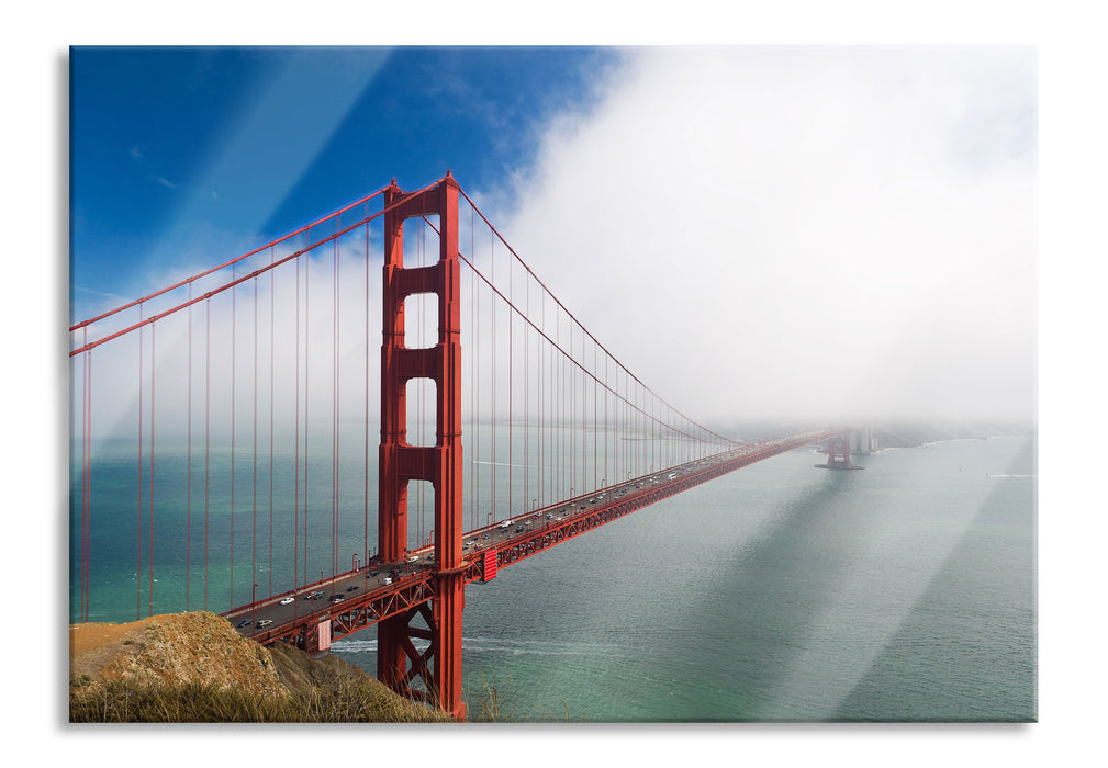 Pixxprint Golden Gate Bridge San Francisco, Glasbild