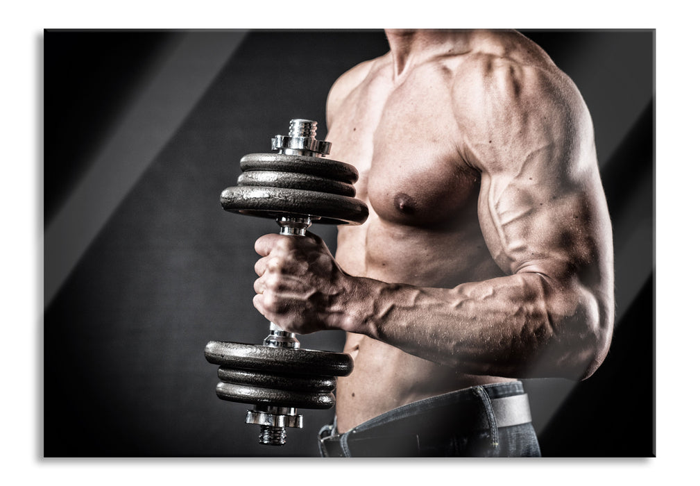 Pixxprint Bodybuilding, Glasbild