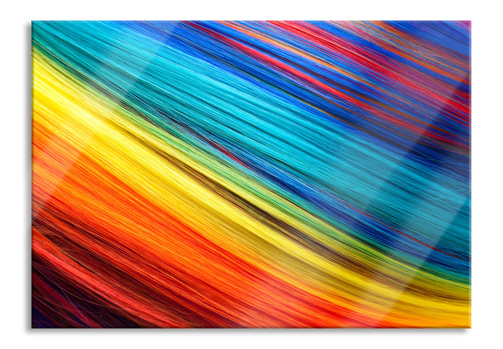 Pixxprint Bunte Streifen, Glasbild