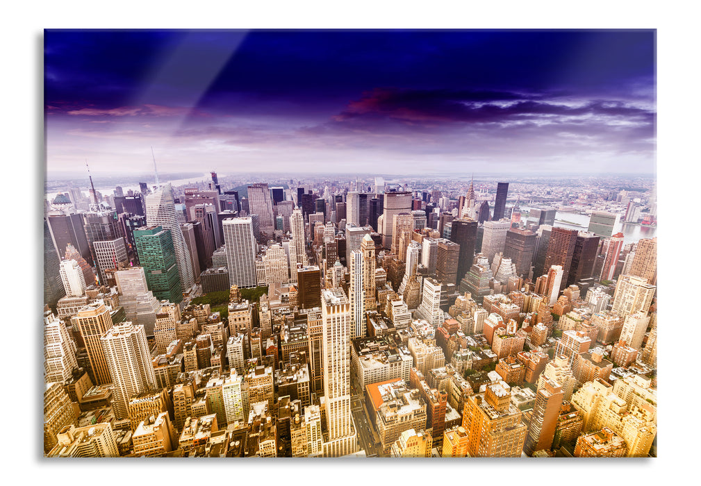 Pixxprint Skyline New York, Glasbild