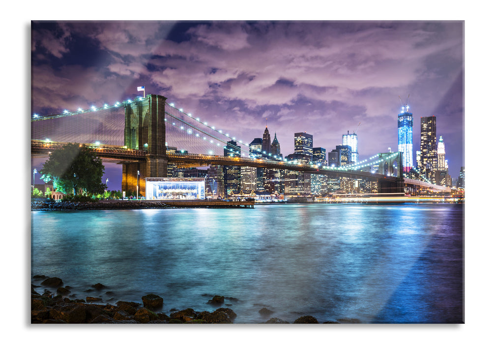 Pixxprint Skyline New York, Glasbild