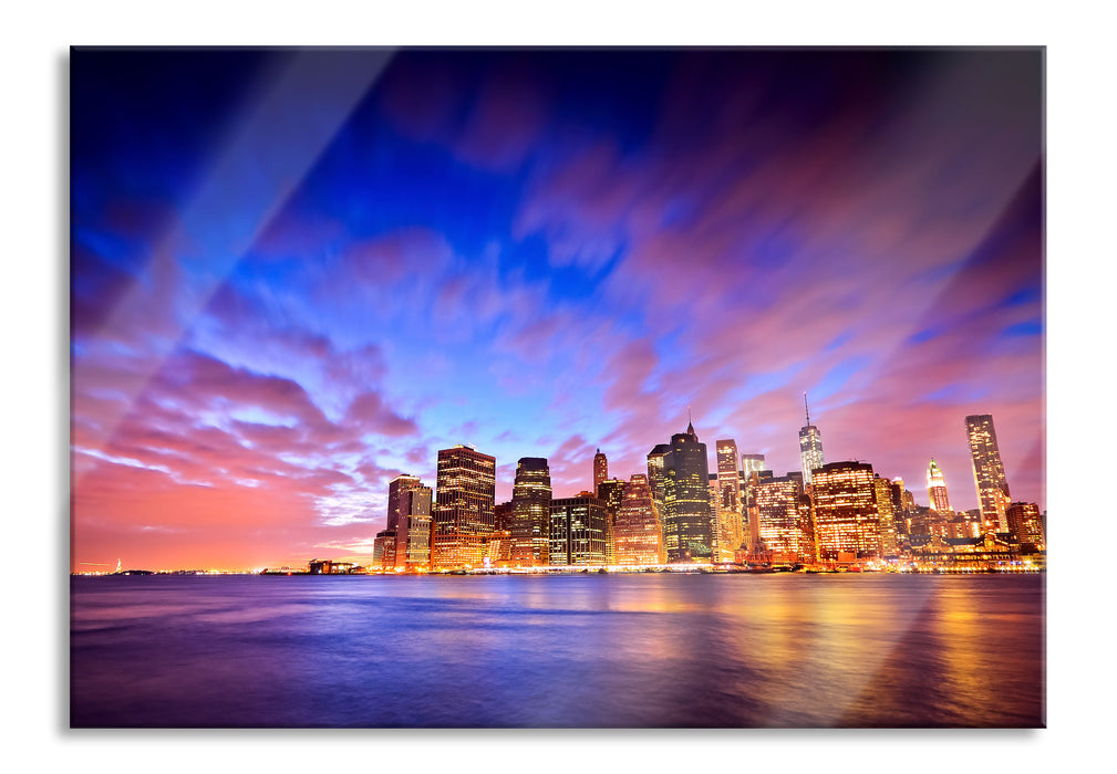 Pixxprint Skyline New York, Glasbild