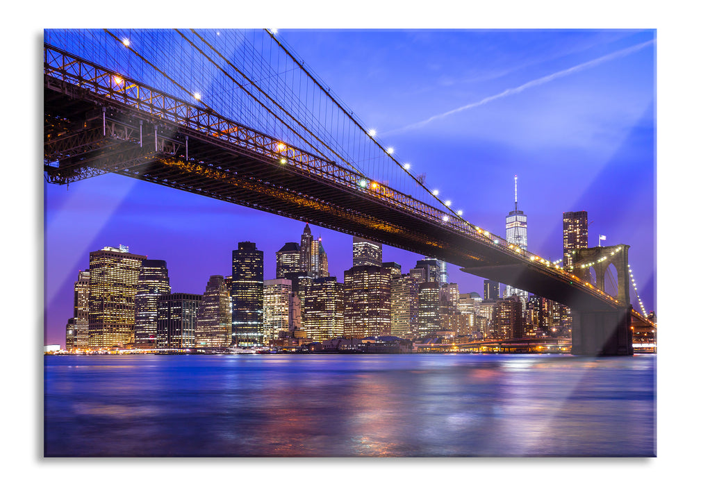 Pixxprint New York Brooklyn Bridge, Glasbild