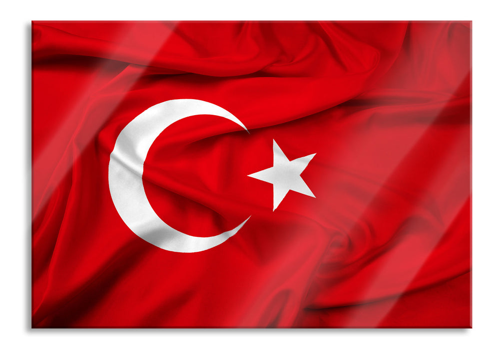 Pixxprint Turkey flag Türkei Flagge, Glasbild