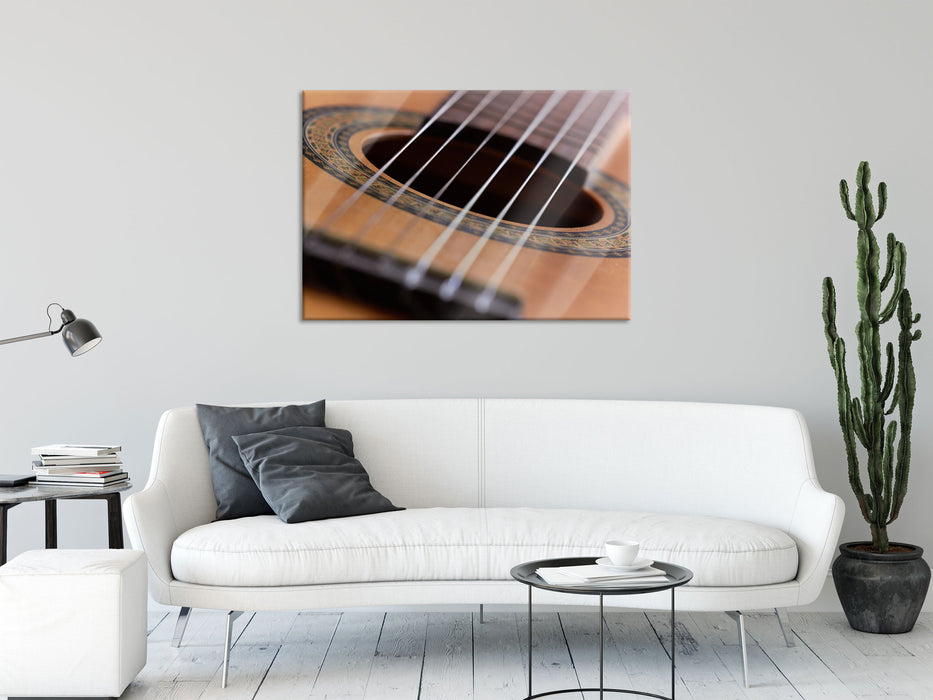 Gitarrensaiten Musik, Glasbild