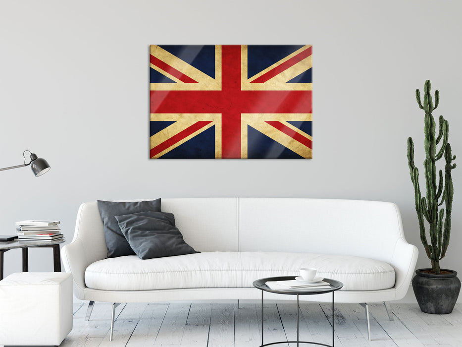 Großbritannien Flagge, Glasbild