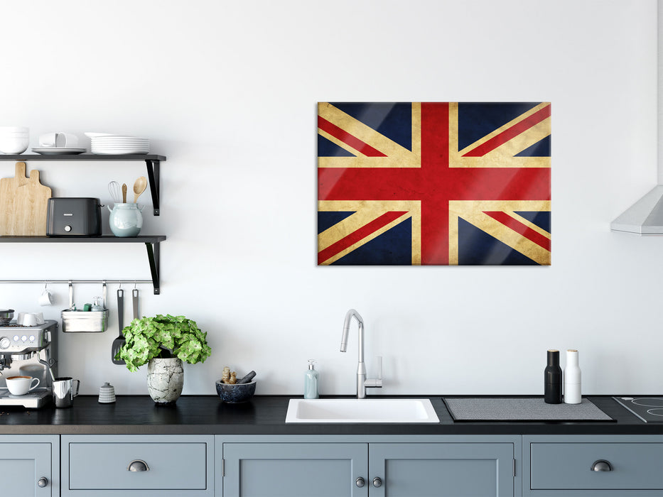 Großbritannien Flagge, Glasbild