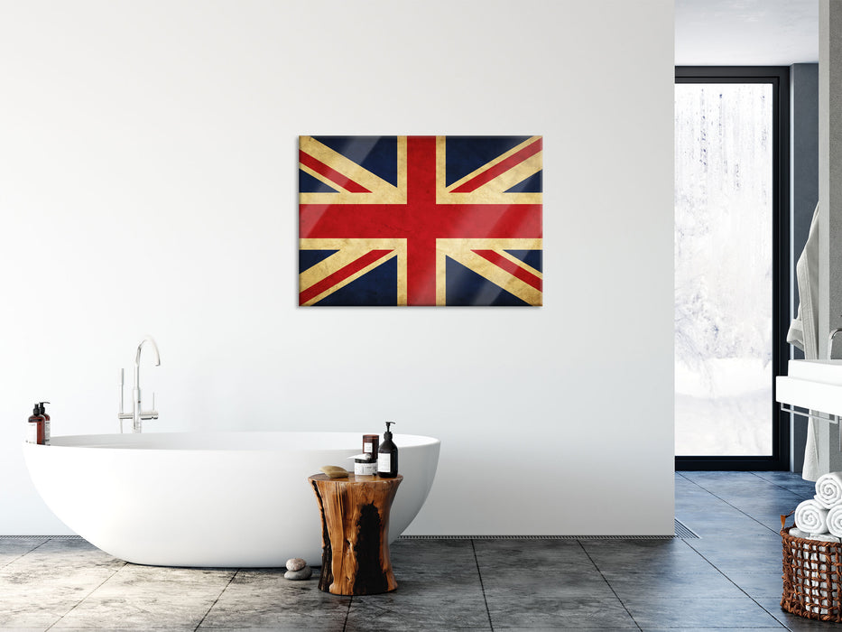 Großbritannien Flagge, Glasbild