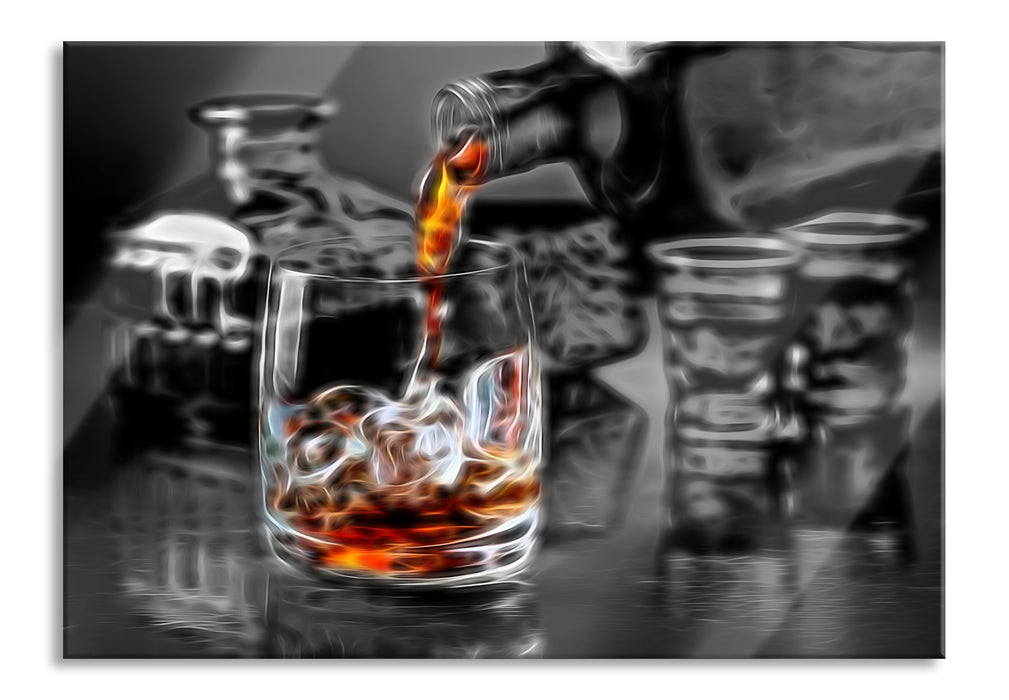 Pixxprint Whiskey im Whiskeyglas, Glasbild