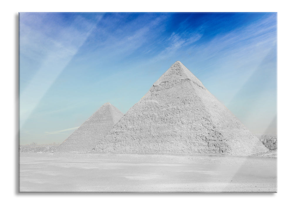 Pyramiden von Gizeh, Glasbild