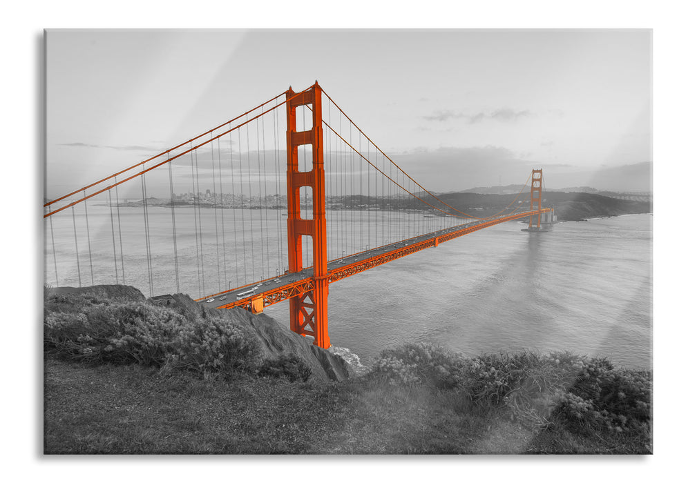 Pixxprint Golden Gate Bridge San Francisco, Glasbild