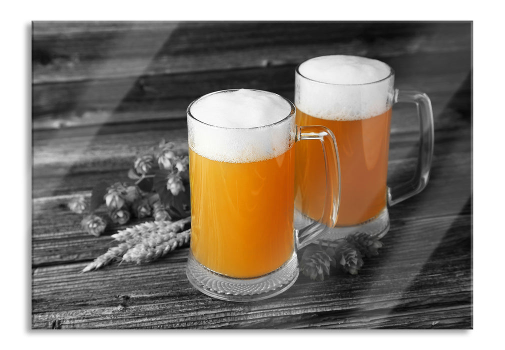 Pixxprint Biergläser Hefeweizen, Glasbild