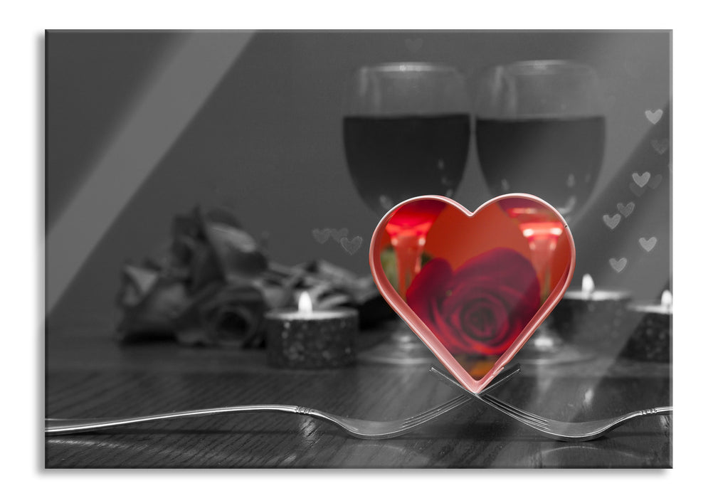 Pixxprint Valentinstags Dinner, Glasbild