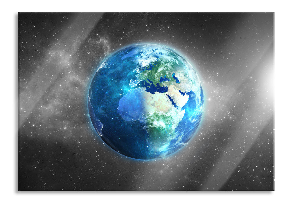 Pixxprint Unsere Erde im Weltall, Glasbild
