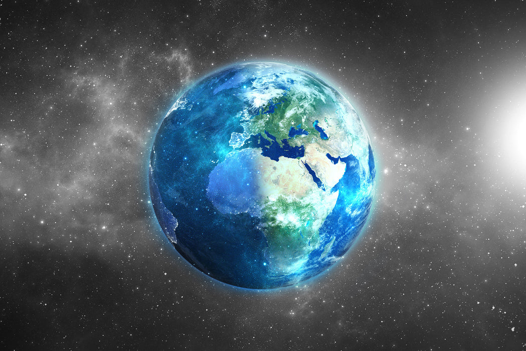 Unsere Erde im Weltall, Glasbild