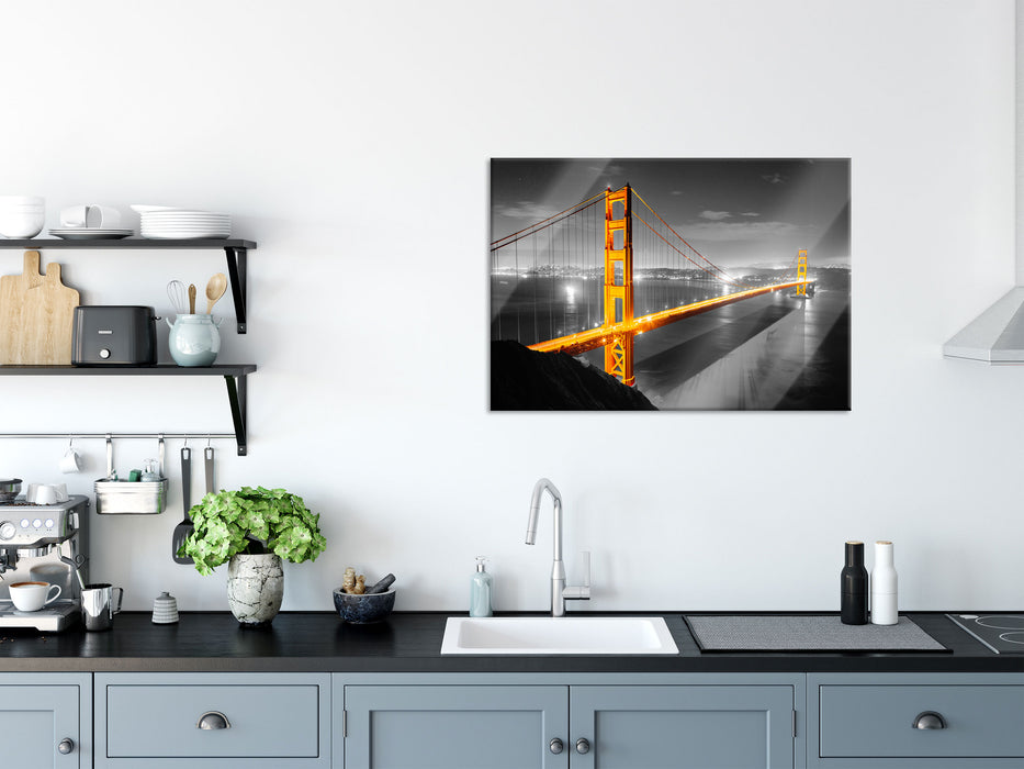 riesige Golden Gate Bridge, Glasbild