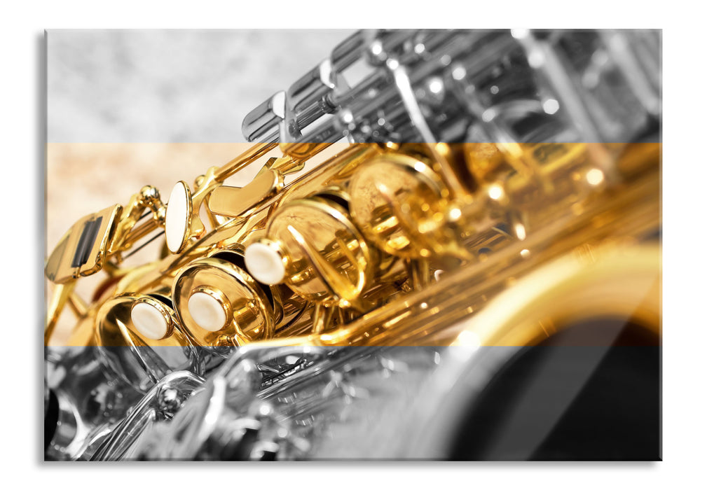 schimmerndes Saxophon, Glasbild