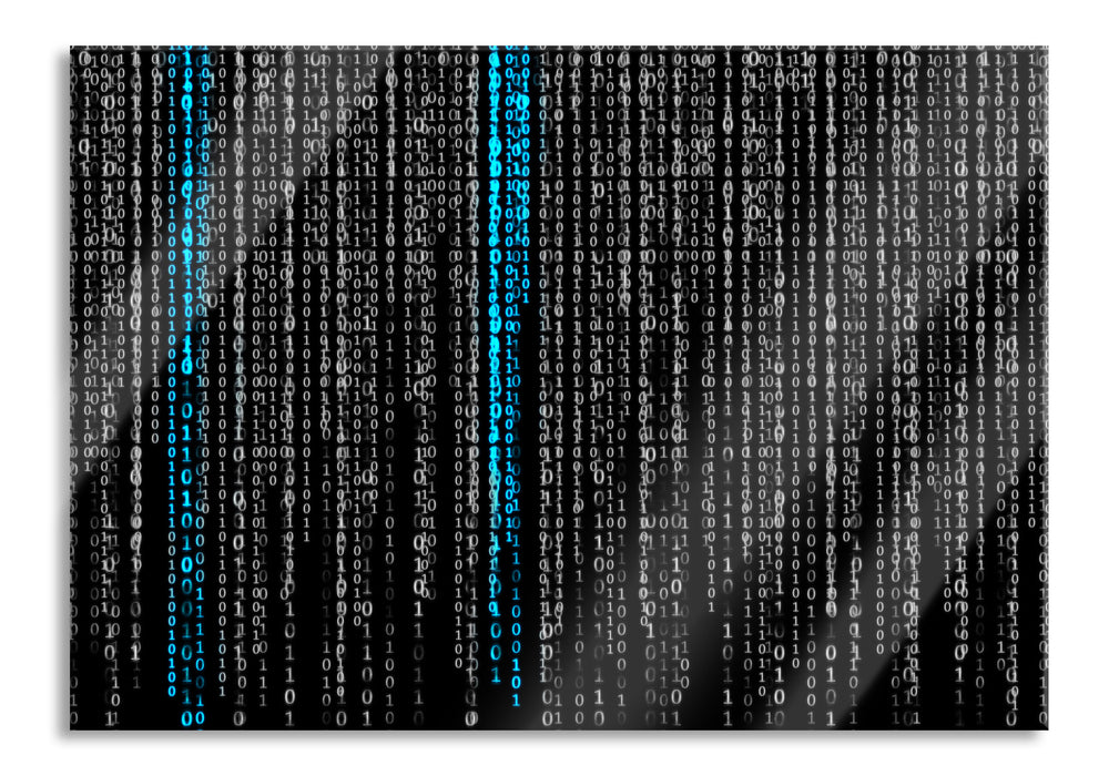 Pixxprint Matrix Zahlen, Glasbild