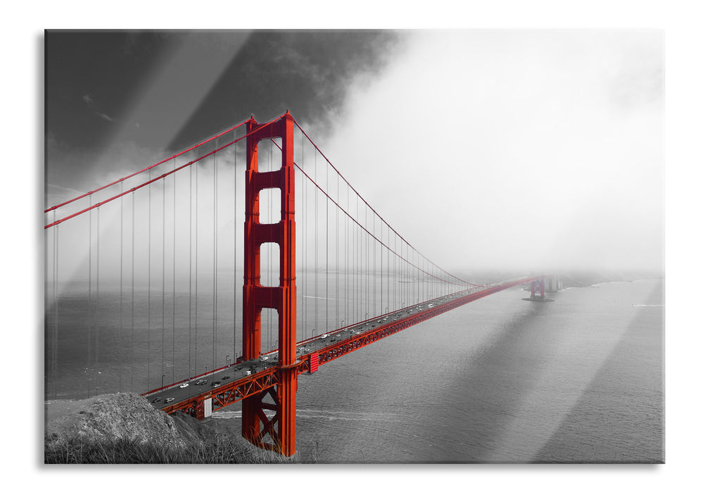 Pixxprint Golden Gate Bridge, Glasbild