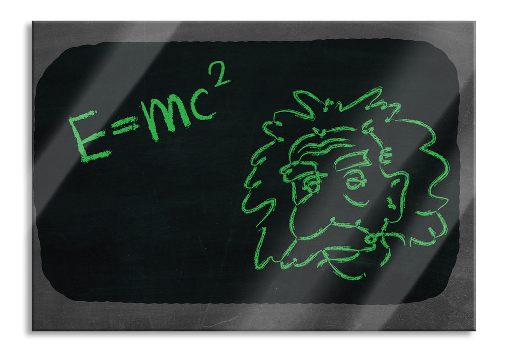 Albert Einstein, Glasbild