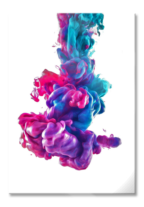 Pixxprint cooler bunter Rauch, Glasbild