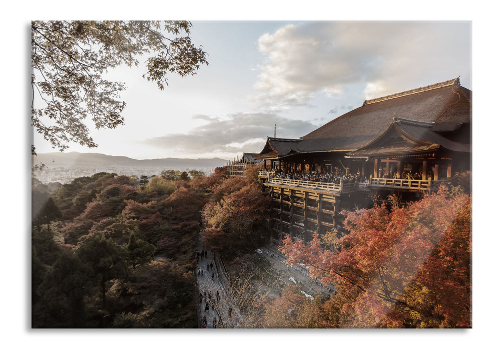 Pixxprint Kiyomizu-dera Tempel in Kyoto, Glasbild