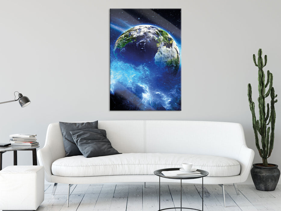 Planet Erde, Glasbild