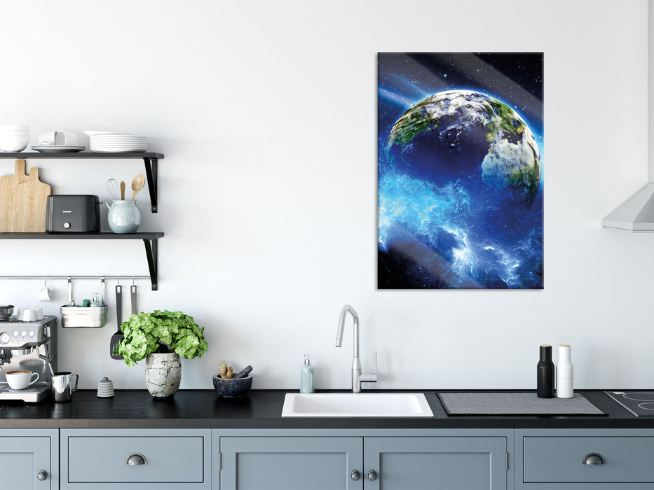 Planet Erde, Glasbild