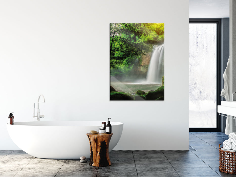 Wasserfall, Glasbild