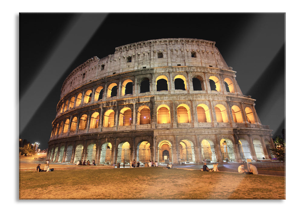 Pixxprint Colosseum in Rom Italien, Glasbild