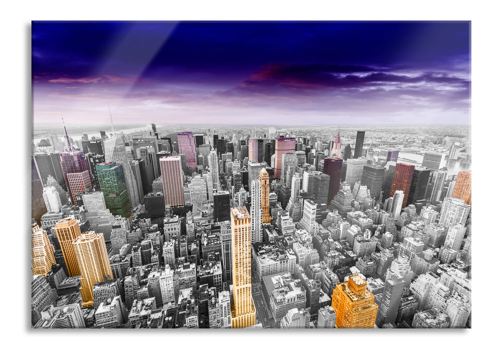 Pixxprint Skyline New York, Glasbild